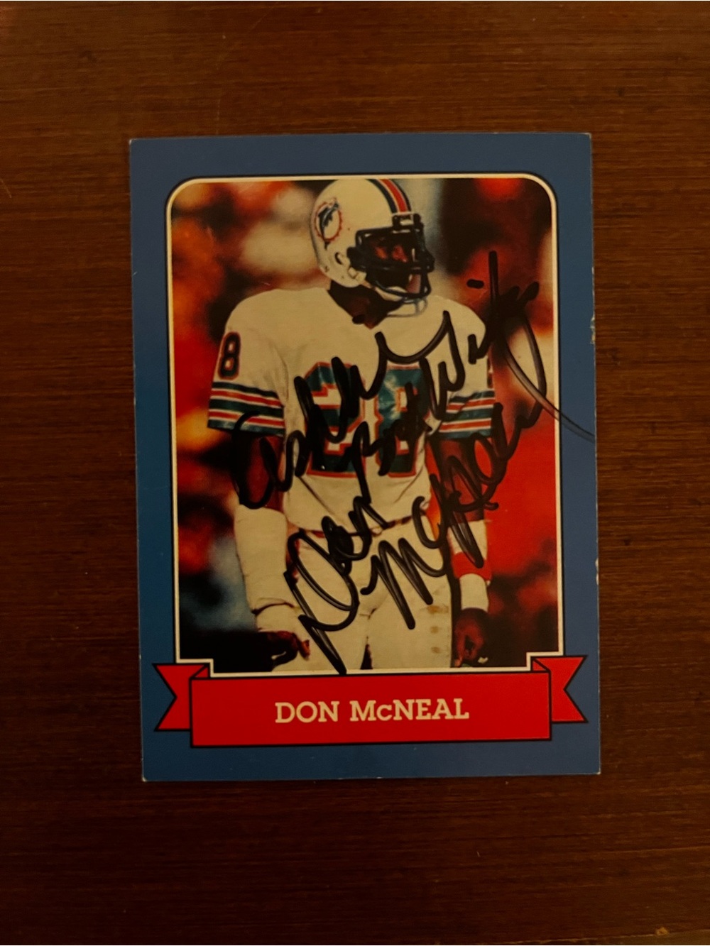 Don McNeal Autographed Sports Card - Blue Border